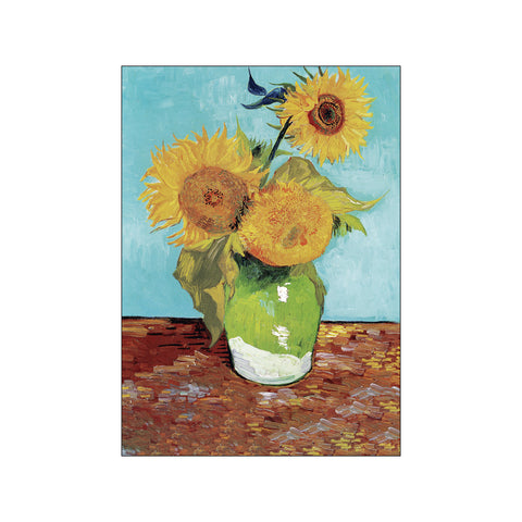 Vase With Three Sunflowers