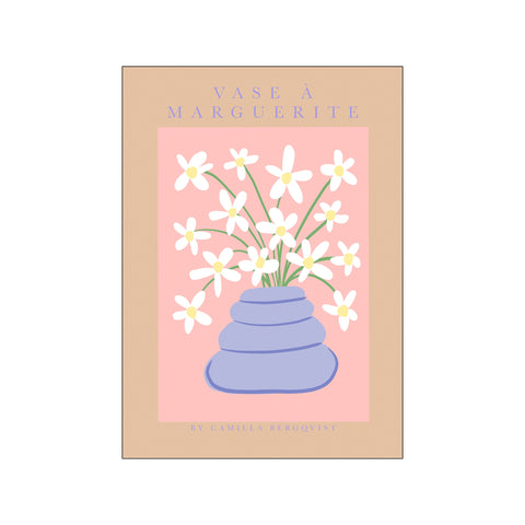 VASE MARGUERITE BEIGE — Art print by Camilla Bergqvist from Poster & Frame