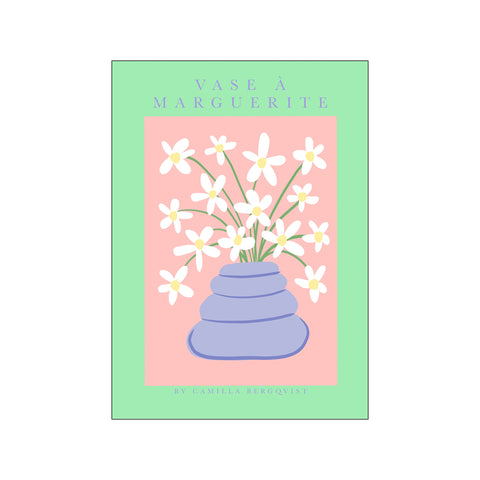 VASE MARGUERITE VERTE — Art print by Camilla Bergqvist from Poster & Frame