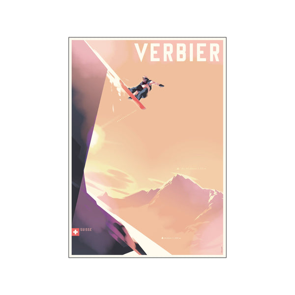 Verbier Snowboarder — Art print by Mads Berg from Poster & Frame