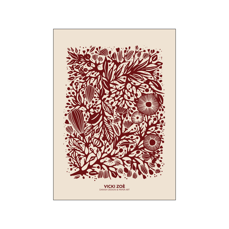 Red Spring Florals — Art print by VICKI ZOÉ from Poster & Frame