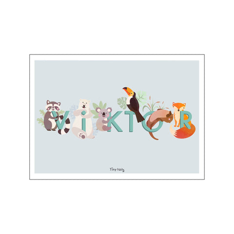 Viktor - blå — Art print by Tiny Tails from Poster & Frame