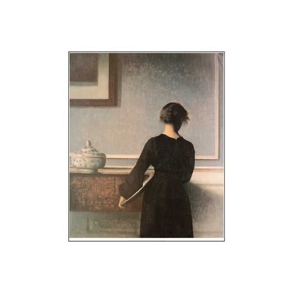 Interior Kvinde set fra ryggen — Art print by Vilhelm Hammershøi from Poster & Frame