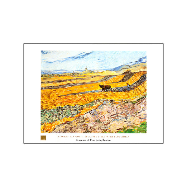 Enclosed Field with Ploughman — Art print by Vincent Van Gogh from Poster & Frame