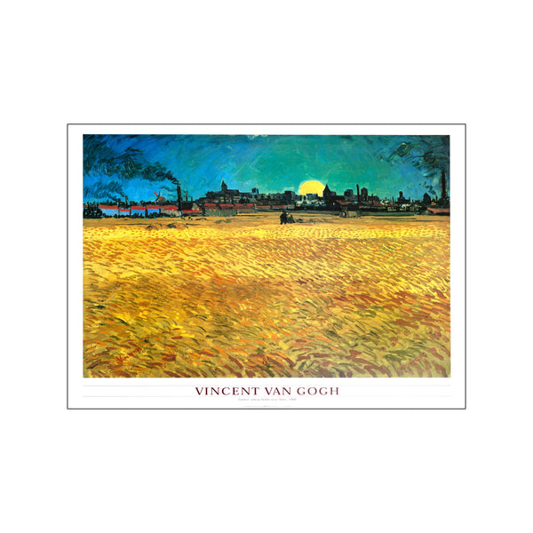 Sunset: wheat fields near Arles, 1888 — Art print by Vincent Van Gogh from Poster & Frame