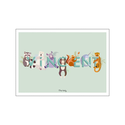 Vincent - grøn — Art print by Tiny Tails from Poster & Frame