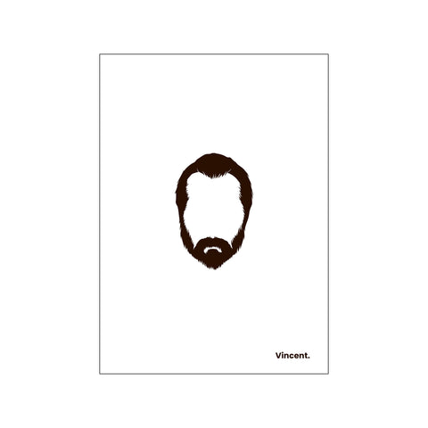 Vincent - White — Art print by Mugstars CO from Poster & Frame