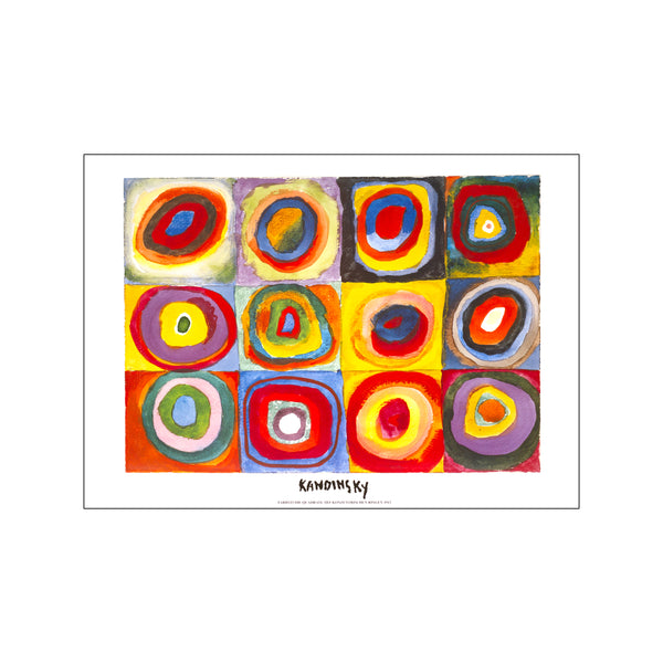 Color Study - Squares with Concentric Circles — Art print by W. Kandinsky from Poster & Frame