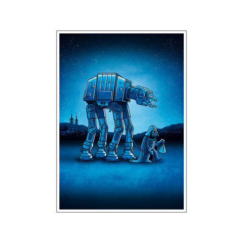 Walking The Walker — Art print by Copenhagen Poster from Poster & Frame