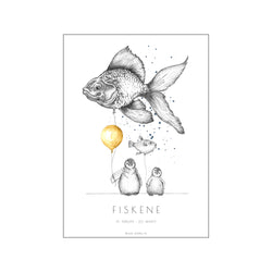 STJERNETEGNSPLAKAT - FISKENE — Art print by Wood Stories from Poster & Frame