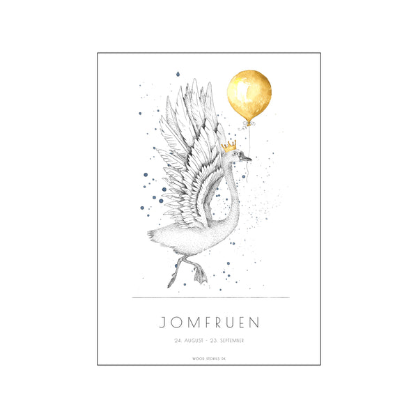 STJERNETEGNSPLAKAT - JOMFRUEN — Art print by Wood Stories from Poster & Frame