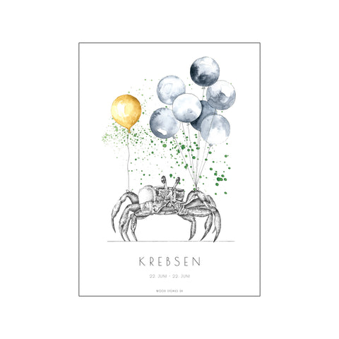 STJERNETEGNSPLAKAT - KREBSEN — Art print by Wood Stories from Poster & Frame