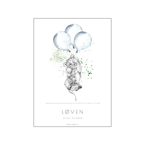 STJERNETEGNSPLAKAT - LØVEN — Art print by Wood Stories from Poster & Frame