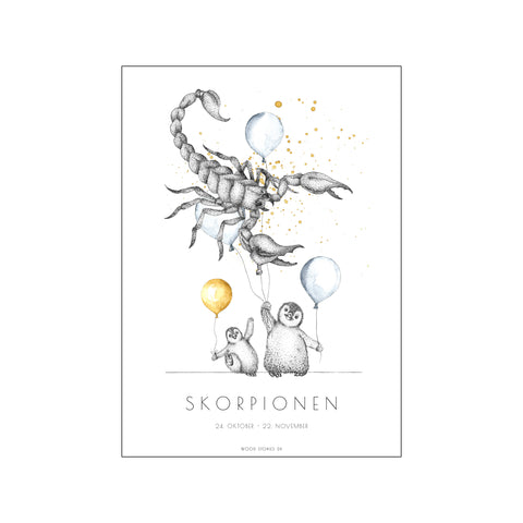 STJERNETEGNSPLAKAT - SKORPIONEN — Art print by Wood Stories from Poster & Frame