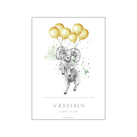 STJERNETEGNSPLAKAT - VÆDDEREN — Art print by Wood Stories from Poster & Frame