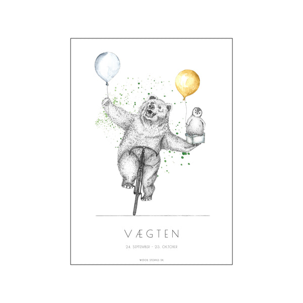 STJERNETEGNSPLAKAT - VÆGTEN — Art print by Wood Stories from Poster & Frame