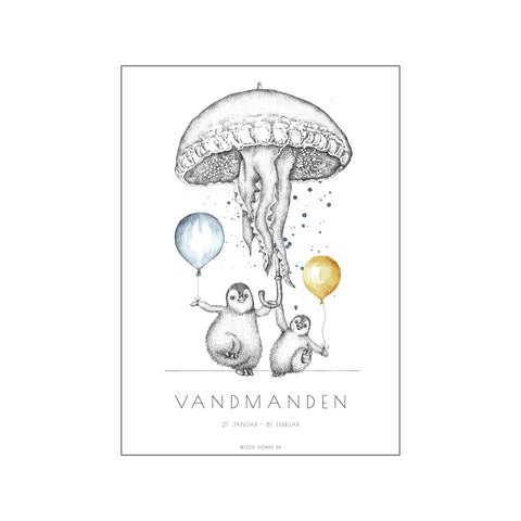 STJERNETEGNSPLAKAT - VANDMANDEN — Art print by Wood Stories from Poster & Frame