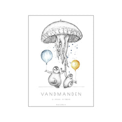 STJERNETEGNSPLAKAT - VANDMANDEN — Art print by Wood Stories from Poster & Frame