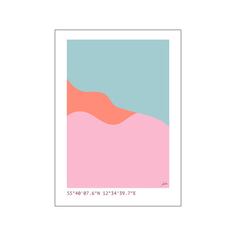 Wavey simple 2 — Art print by Justesen Plakater from Poster & Frame