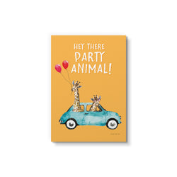 Giraffe Joy Ride III Birthday - Art Card