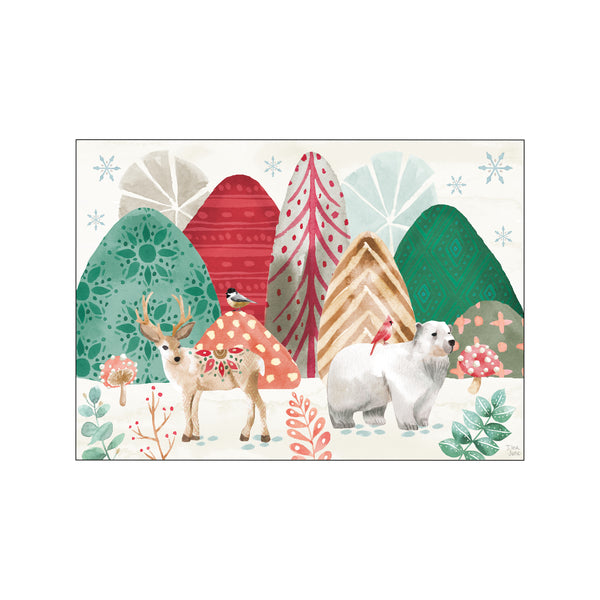 Snowy Critters I — Art print by Wild Apple from Poster & Frame