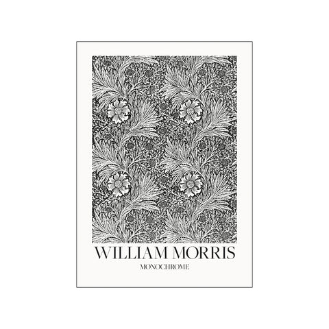 Marigold Monochrome — Art print by William Morris from Poster & Frame