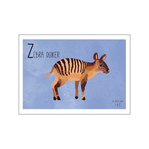 Zebra duiker — Art print by Line Malling Schmidt from Poster & Frame