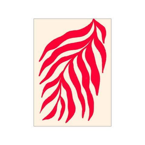 Red Silhouette Textured Branch — Art print by Angela Minca from Poster & Frame