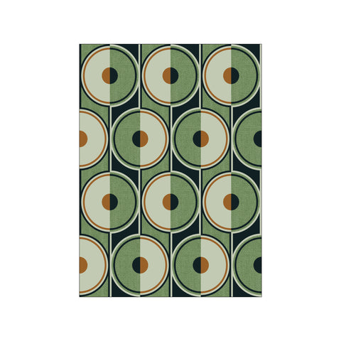 Retro Circles Green — Art print by Alexandra Weise from Poster & Frame