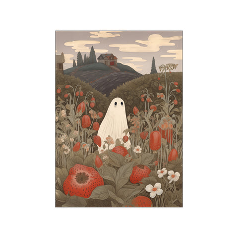 Whimsical Strawberry Ghost