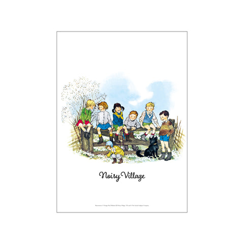 Children on the Fence - Noisy Village — Art print by Astrid Lindgren from Poster & Frame