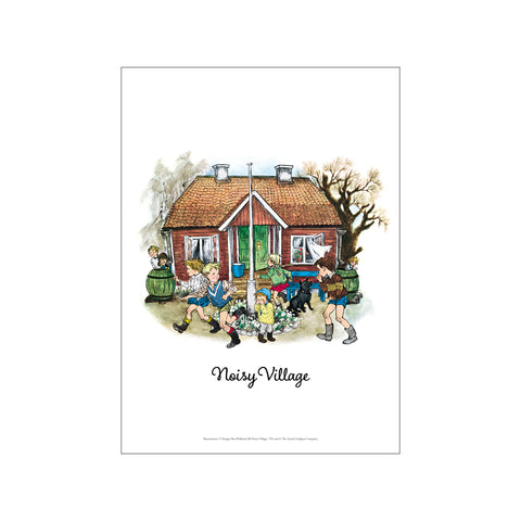 Flagpole - Noisy Village — Art print by Astrid Lindgren from Poster & Frame