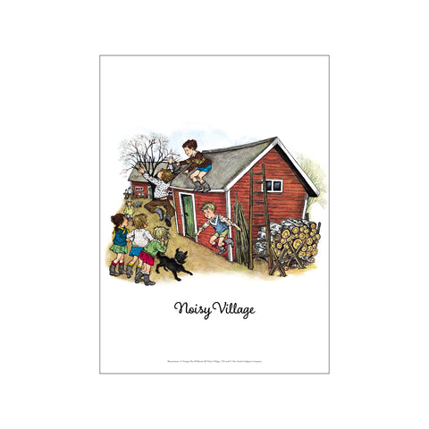 Jumping from the Roof – Noisy Village — Art print by Astrid Lindgren from Poster & Frame