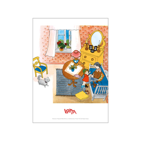 Knitting with Grandma - Lotta — Art print by Astrid Lindgren from Poster & Frame