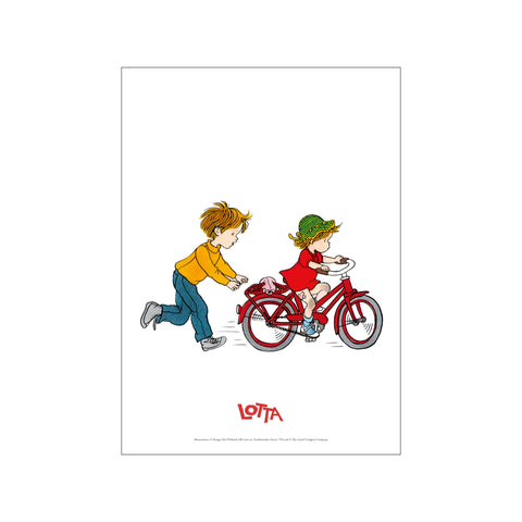 Learning to Ride a Bike - Lotta — Art print by Astrid Lindgren from Poster & Frame