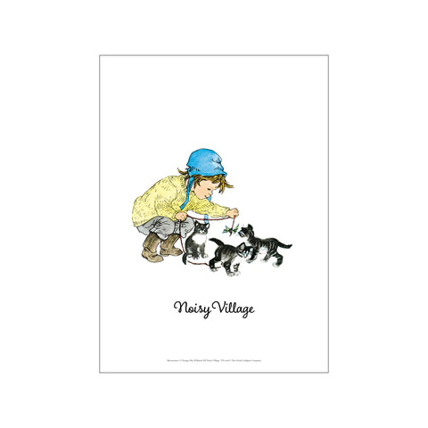 Playing with Kittens – Noisy Village — Art print by Astrid Lindgren from Poster & Frame
