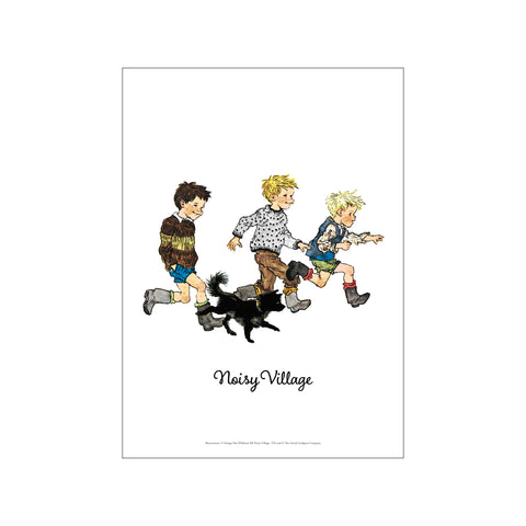 Running with the Dog – Noisy Village — Art print by Astrid Lindgren from Poster & Frame