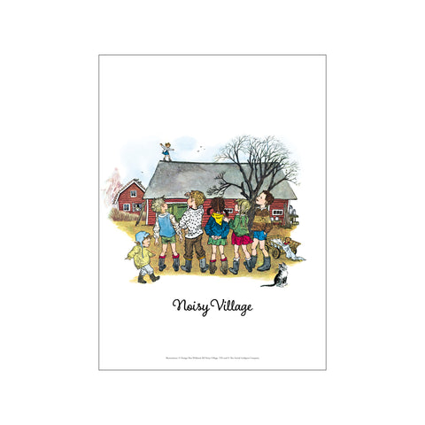 Walking on the Roof – Noisy Village — Art print by Astrid Lindgren from Poster & Frame