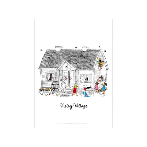 Window Hoist - Noisy Village — Art print by Astrid Lindgren from Poster & Frame