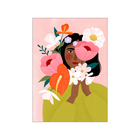 Hiding behind flowers