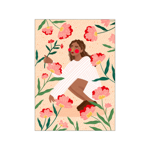 Woman In Floral Garden