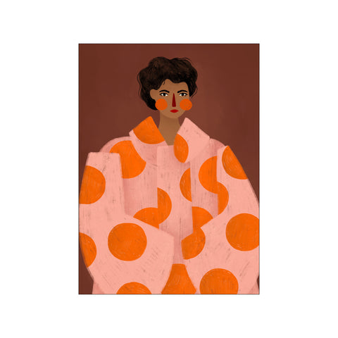 Woman With Orange Dots — Art print by Bea Muller from Poster & Frame