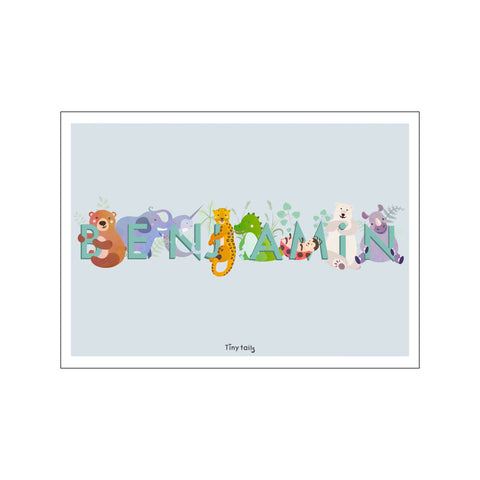 Benjamin - blå — Art print by Tiny Tails from Poster & Frame