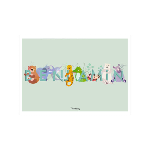 Benjamin - grøn — Art print by Tiny Tails from Poster & Frame