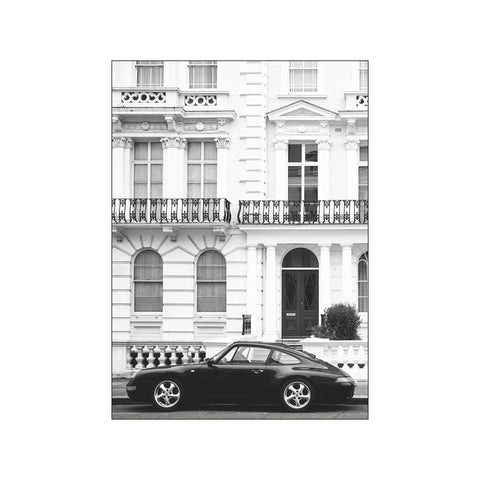 Black Porsche — Art print by PLAKATfar from Poster & Frame