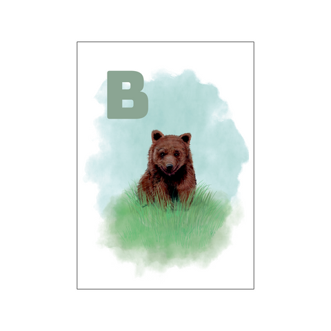 B BLUE Bjørn — Art print by Tinasting from Poster & Frame