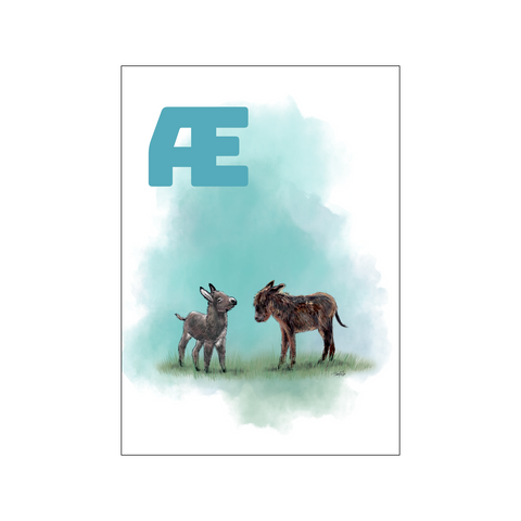 Æ Blue Æsel — Art print by Tinasting from Poster & Frame