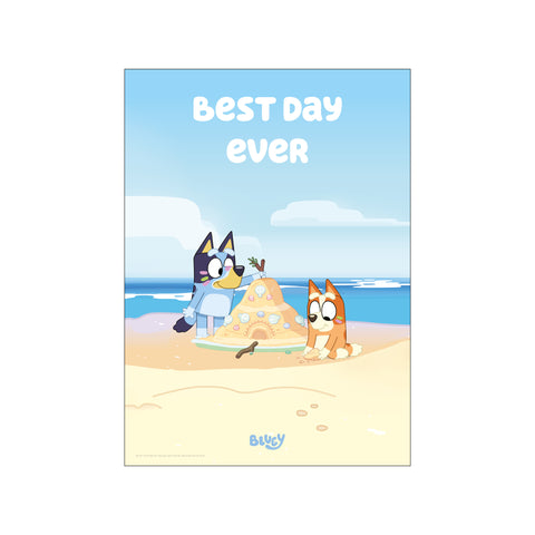 Bluey - Beach Sandcastle — Art print by Bluey from Poster & Frame