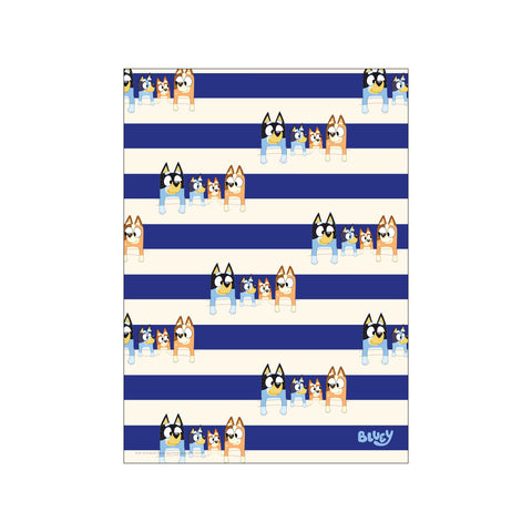 Bluey - Bedtime Stripes — Art print by Bluey from Poster & Frame