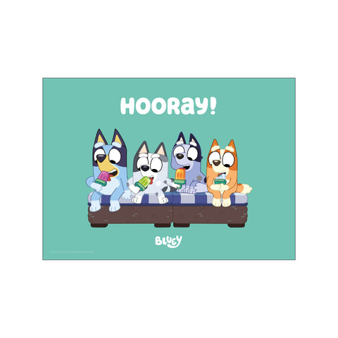 Bluey - Hooray Popsicles — Art print by Bluey from Poster & Frame
